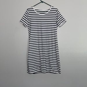 Striped tee shirt dress
